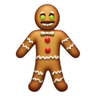 Sad gingerbread Man, shrek sticker