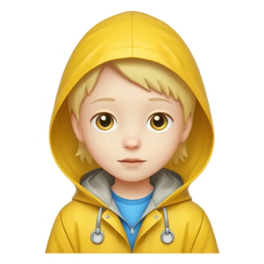 kid with raincoat sticker