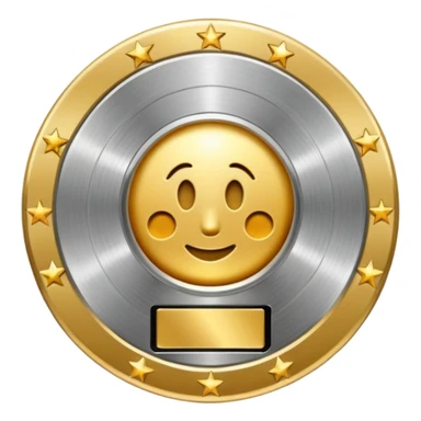 A platinum music award plaque sticker