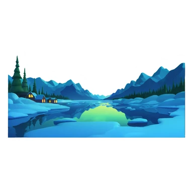 vibrant northern lights in arctic sky sticker