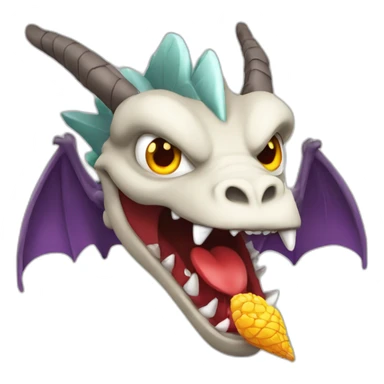 Dracofeu qui tient un coeur dans sa bouche sticker