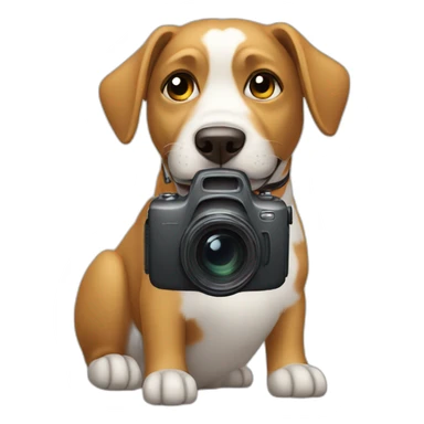 Dog with videocamera sticker