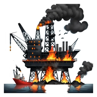 destruction of oil rig sticker