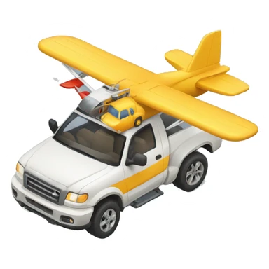 Car towing plane sticker