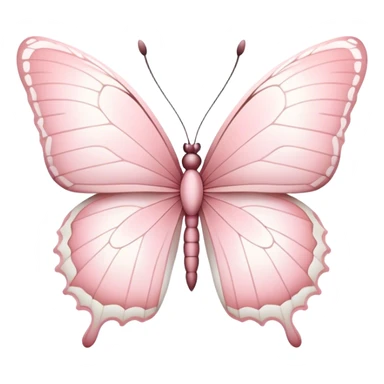 Powder Pink and white butterfly sticker