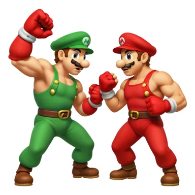 Mario and Luigi fitting bowser sticker