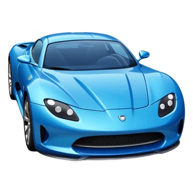 blue sports car sticker