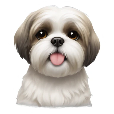 Shih tzu giving kisses sticker