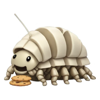 Isopod eating cookies sticker