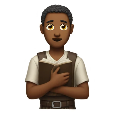 Looking concerned, with a bible in hand  sticker