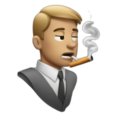 man smoking stressed sticker