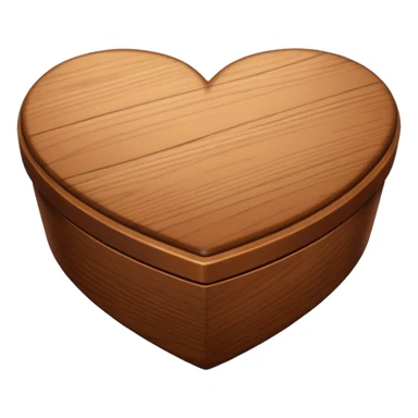 wood heart box sticker