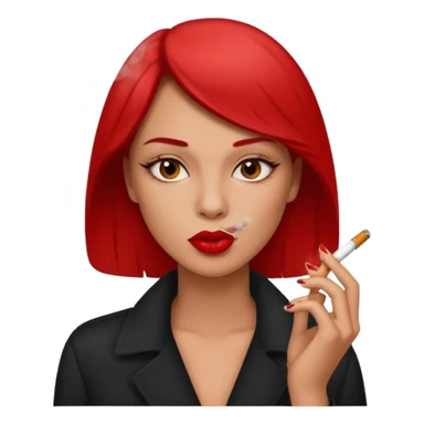 Baddie smoking sticker