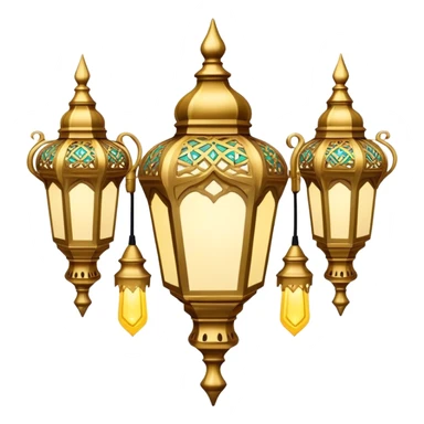 Rococo vintage style Ramadan lights sticker
