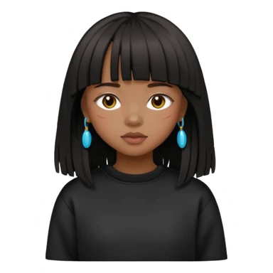 Philippino girl in black fringed sweatshirt sticker