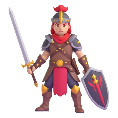 Heroic fantasy warrior avatar sticker