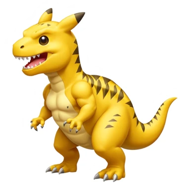 Picachu GigaChad t-rex sticker