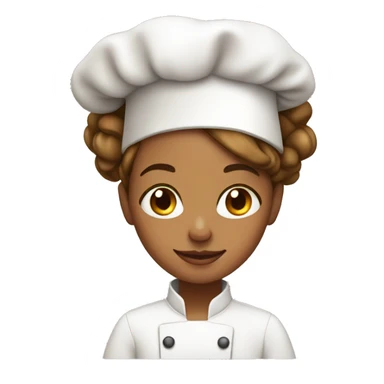 pretty light brown girl chef with the world in hand sticker