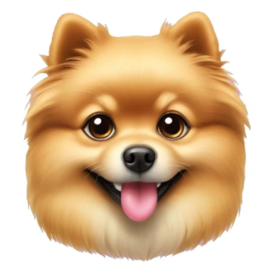 Pomeranian with heart sticker