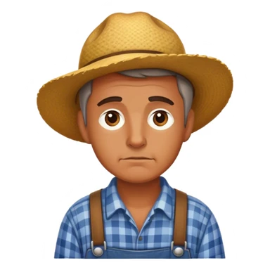 Un agriculteur qui se pose une question sticker