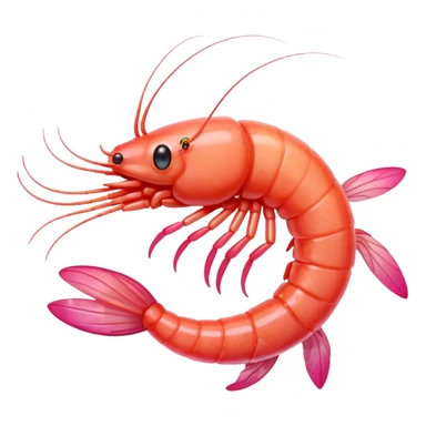 smiling shrimp sticker