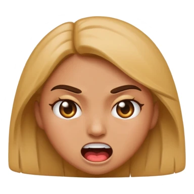 Make girl emoji who is angry with her bestie sticker