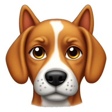 Ginger dog with pointy ears and black muzzle sticker