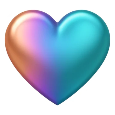 I need a teal, orange , purple, and rose gold Heart emoji sticker