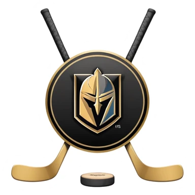  Vegas Golden Knights Alternate Logo with Hockey Sticks Behind It sticker