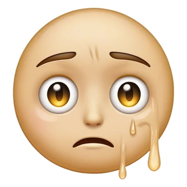 tear emoji with tear turning into dust sticker