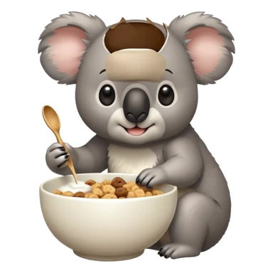 koala eating cereal sticker