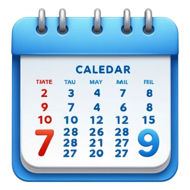 calendar, first page, day 1 sticker