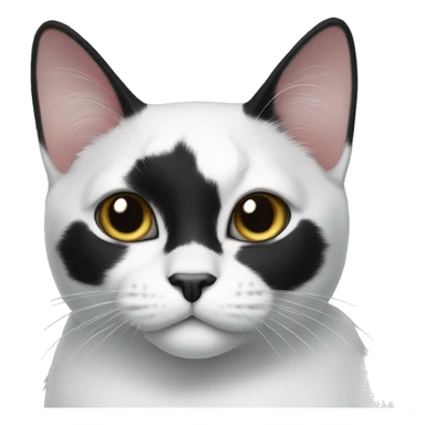 Tuxedo cat with black face and white mustache  sticker