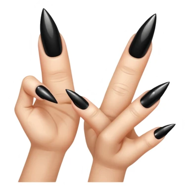 Gothic black nails  sticker