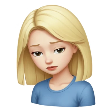 Blonde girl bent over  sticker