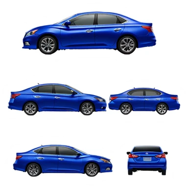 royal blue nissan sentra  sticker