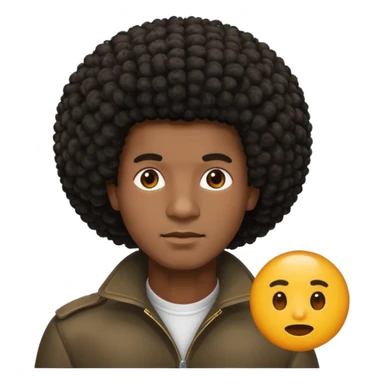 Black guy with Afro hair sticker