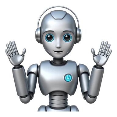ai robot giving guide  sticker