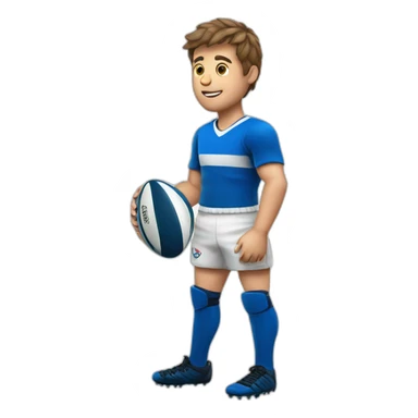 A rugbyman blue sticker