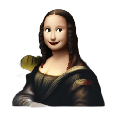 extremely beautiful mona lisa inside a frame sticker
