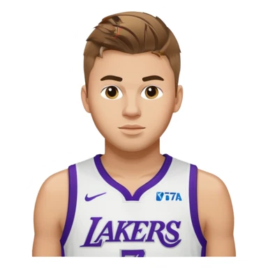 Luka Doncic LA Lakers shirt number 77 sticker