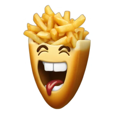 Trump bite poutine sticker