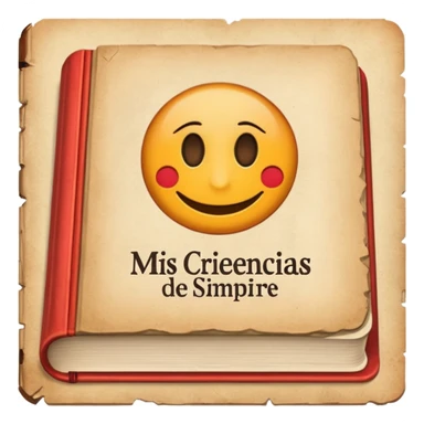 a book with the name "mis creenciasde siempre" sticker