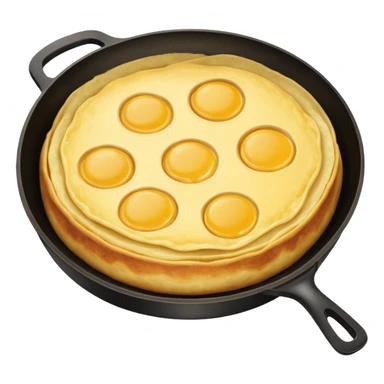 Round spanish potato omelet no plate, plain ok top no toppings sticker