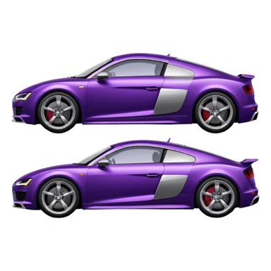dark purple Audi sports car side view sticker