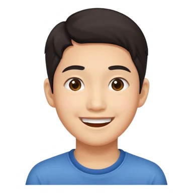 Asian individual age 18-22yr. Juvenile Adult - carefree. fun loving

 sticker