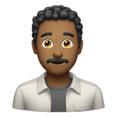 man asks a question sticker