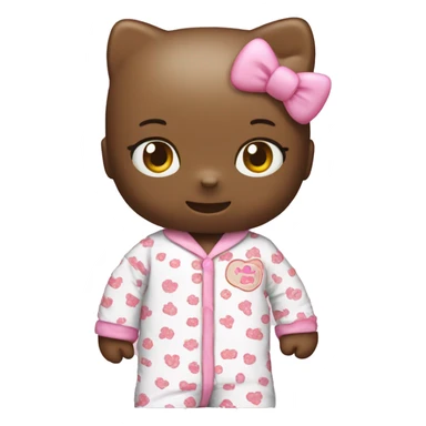 Hello Kitty en pyjama hello kitty  sticker