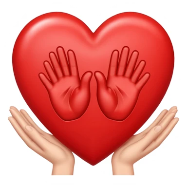 Un  cœur avec les mains et un M à l’intérieur  sticker