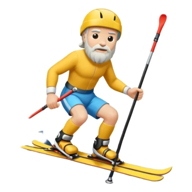 Socrates on mountain skis sticker